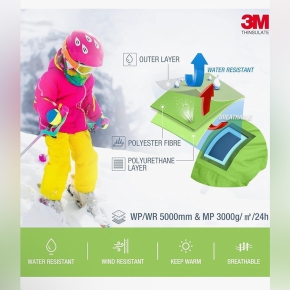 Hisea Kids Snow Pants Size Large - Picture 4 of 14